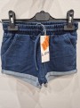 Losan gumis derekú farmerhatású pamut lány short sötétkék színű 