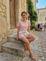 Killy design puha anyagú szürke short púder pólóval szettben 