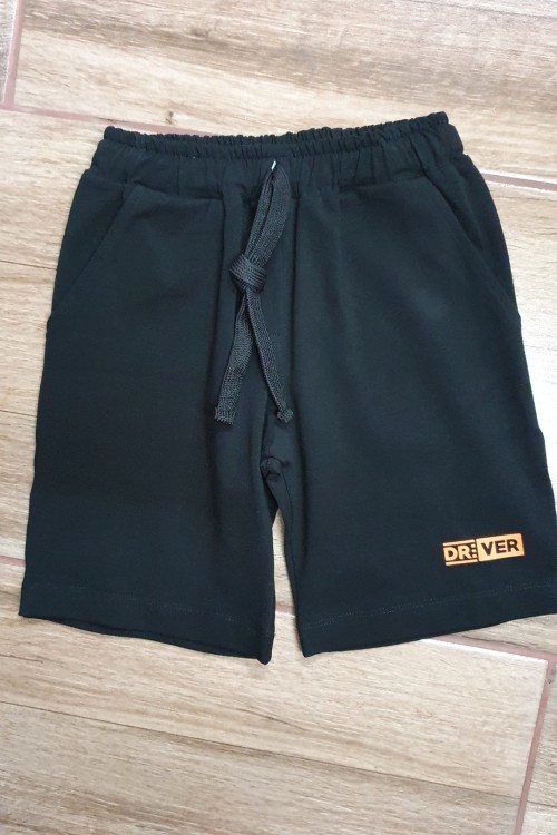 Fekete pamut bermuda 