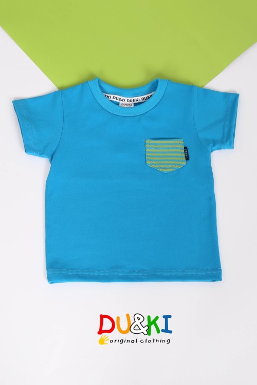 Fiú póló türkizkék 