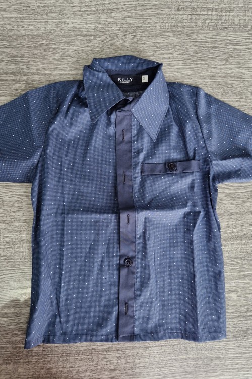 Rövid ujjú sötétkék ing