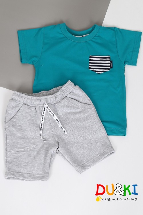 Fiú pamut térdnadrág szürke 