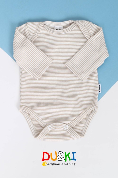 Bézs csíkos body 