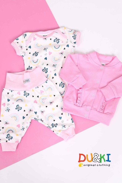 Du&ki szivárványos body és pocaknadrág szettben 