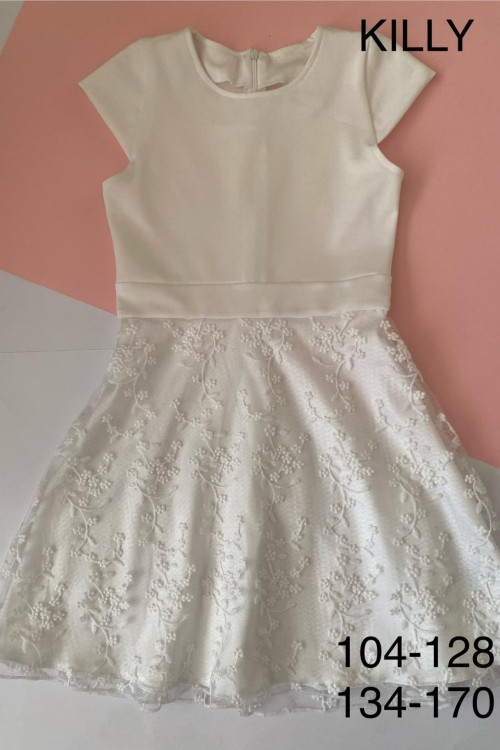 Killy design hófehér ruha, akár elsőáldozásra is 