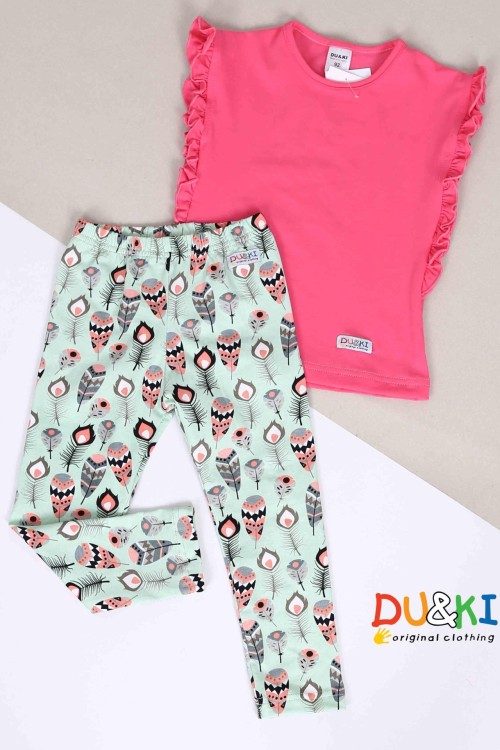 Du&ki legging zöld tollas 