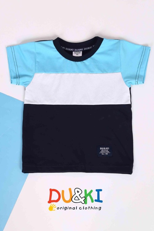Du&ki fiú színes póló türkiz kék 