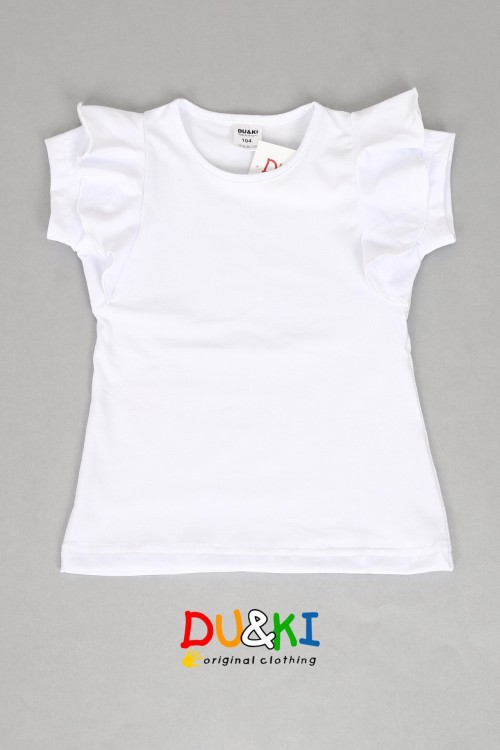 Du&ki Kislány fodros póló fehé