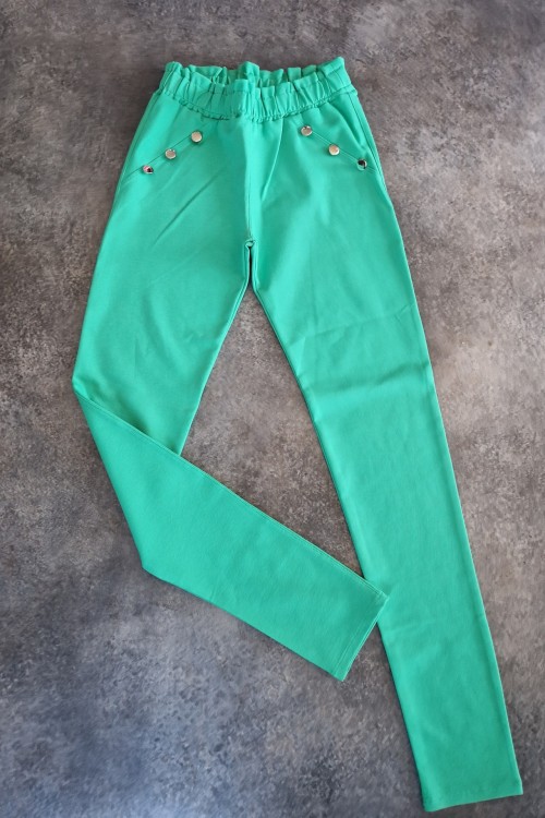 Killy design elegánsabb zöld gombos nadrág 