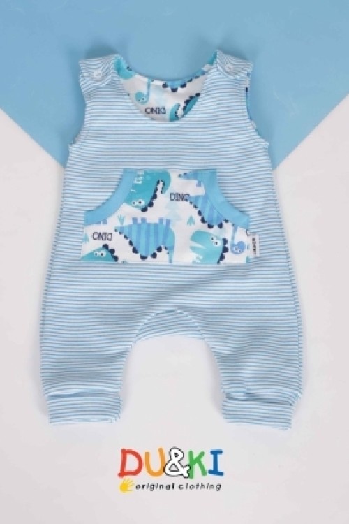 Baba kertésznadrág türkizkék csíkos bodyval szettben 
