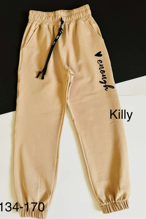 Killy design bézs kardigán bővebb fazonú nadrággal szettben 