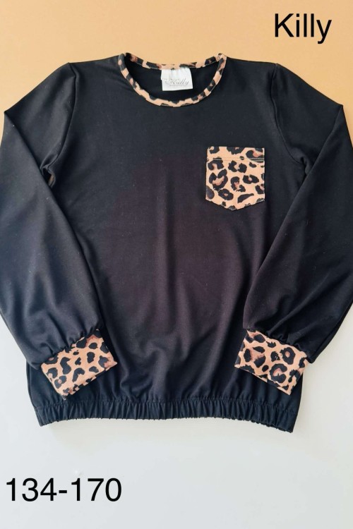 Killy design gumis aljú fekete felső 