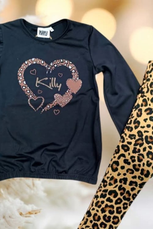 Killy design párduc mintás bolyhozott melegebb nadrág 