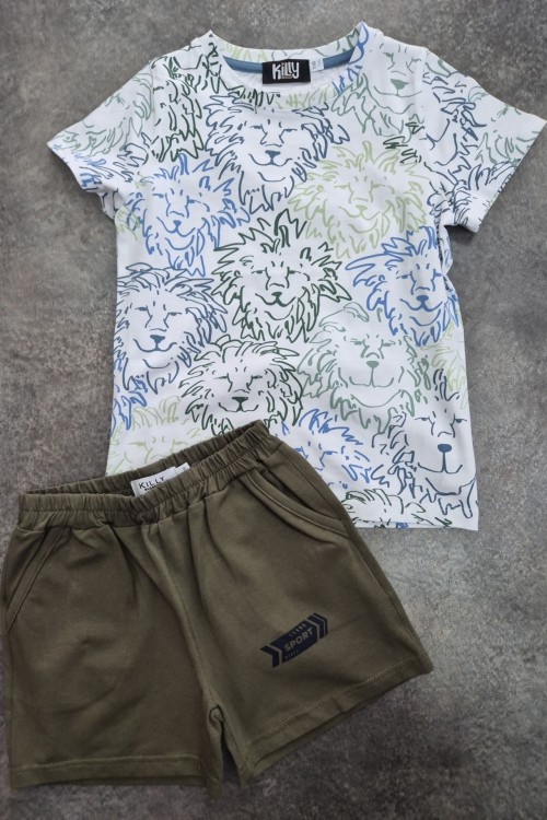 Killy design oroszlános szett khaki shorttal 