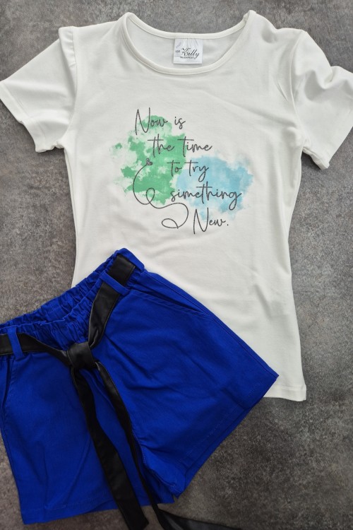 Killy design kék shortos szett 