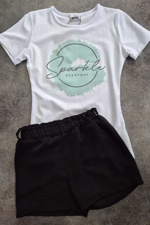 Killy design fekete len nadrágos szett 