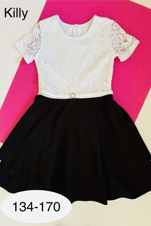 Killy design alkalmi fekete-fehér ruha 