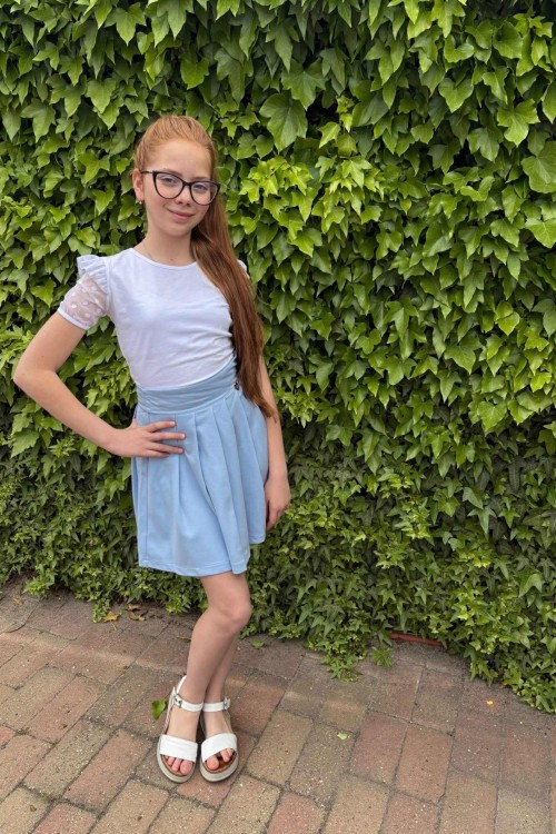 Killy design rakott csinos szoknya világoskék színben 