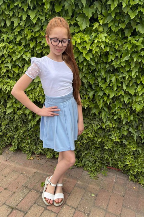 Killy design rakott csinos szoknya világoskék színben 