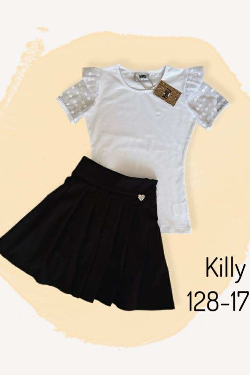 Killy design fekete rakott alkalmi szoknya 