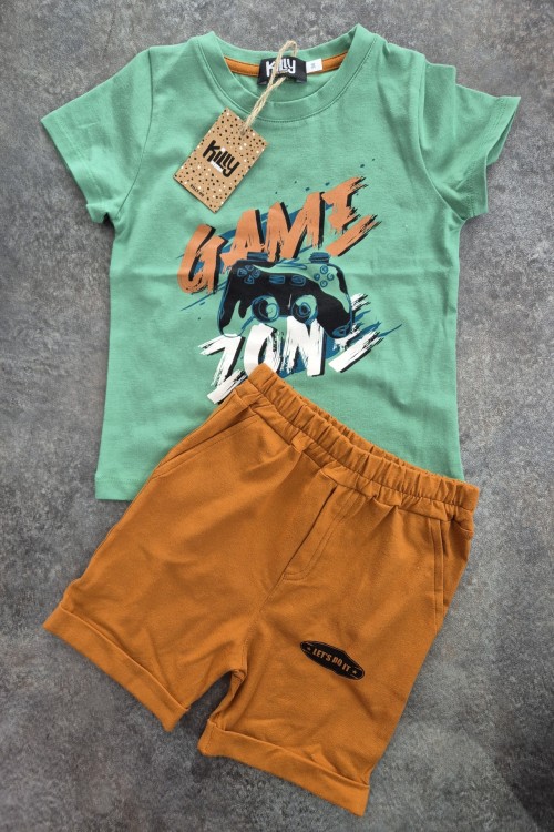 Killy design barna-zöld szett 