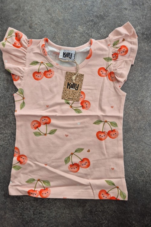 Linini cseresznyés lepke ujjú felső 