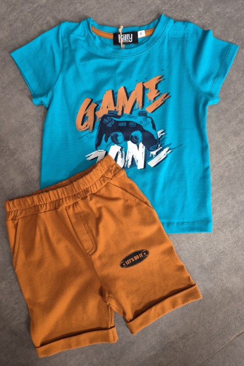 Killy design petrol kék pólós szett 