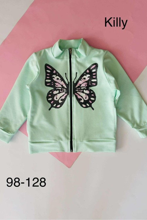 Killy design zöld lepkés kardigán ovisoknak 