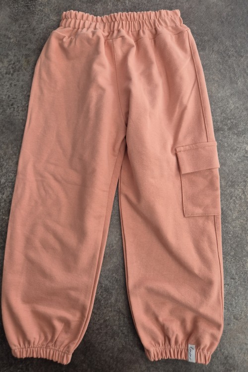 Linini zsebes lezser púder színű nadrág 