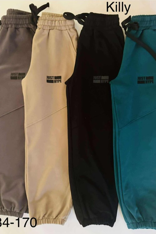 Killy design bővebb fazonú zsebes pamut nadrág szürke színben 