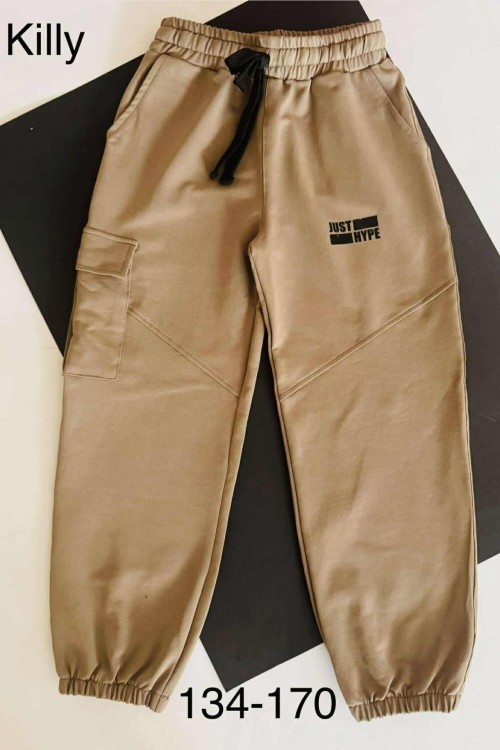 Killy design lezser zsebes bővebb fazonú nadrág barna színben 