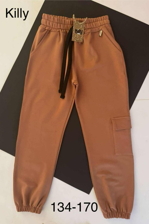 Killy design lezser zsebes barna nagylány nadrág 