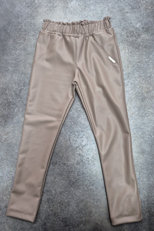 Killy design barna bőr nadrág ovisoknak 