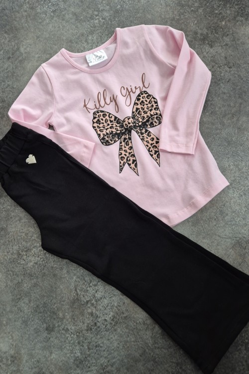 Killy design masnis felső,  fekete trapéz nadrággal szettben 