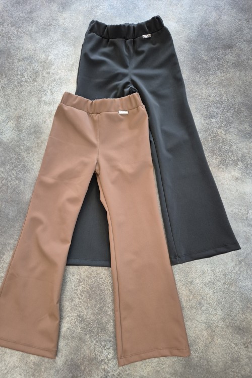 Killy design fekete belül bolyhozott bőr jellegű trapéz nadrág 