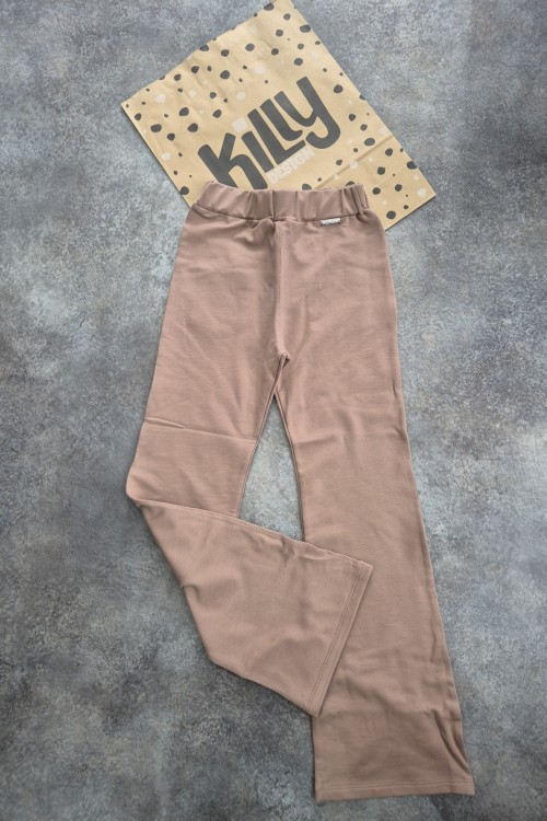 Killy design belül bolyhozott barna trapéz nadrág 