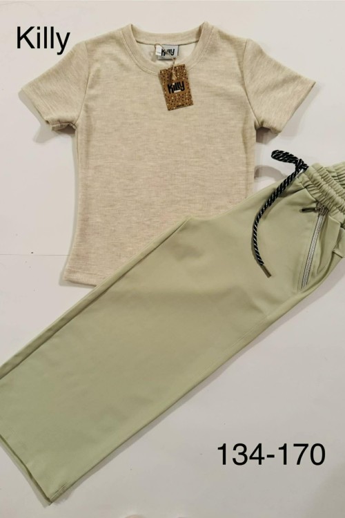 Killy design cipzáros lezser almazöld színű nadrág 