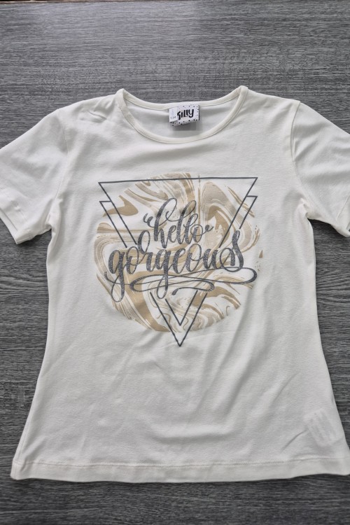 Killy design normál fazonú ekrü póló 