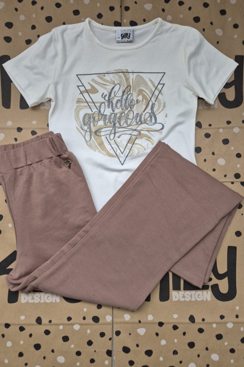 Killy design barna trapéz nadrágos szett 