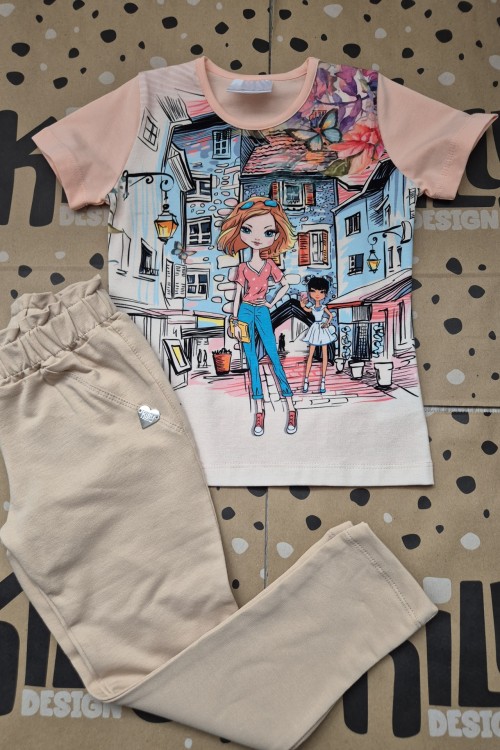 Killy design bézs nadrágos szett 