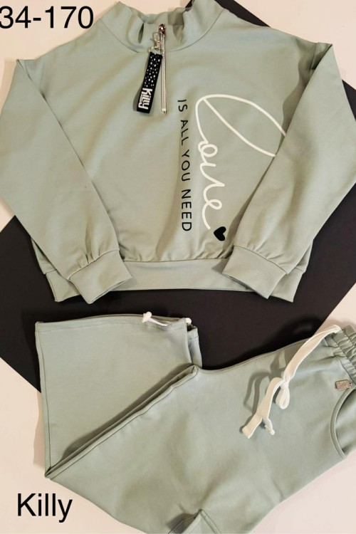 Killy design zöld szett össze húzható nadrággal 