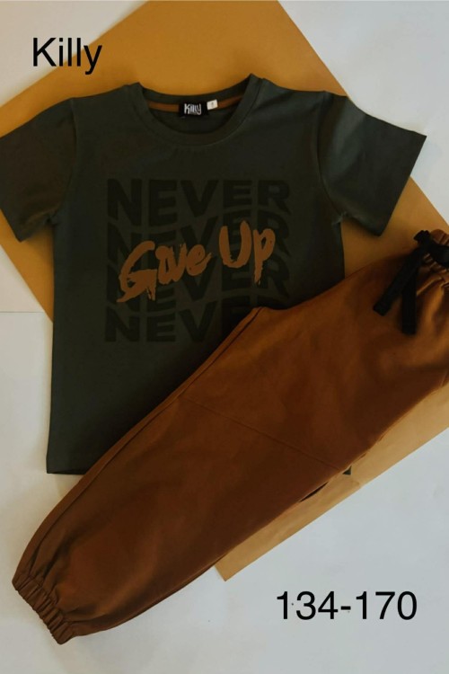 Killy design keki színű póló 