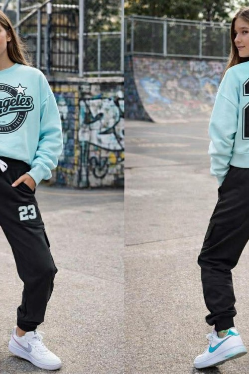 Killy design nagylányos türkiz szett 