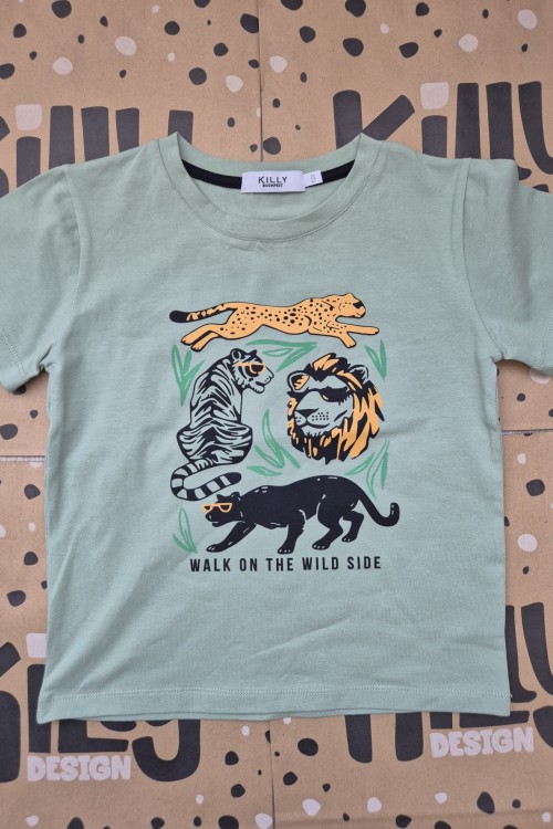 Killy design zöld állatos póló 