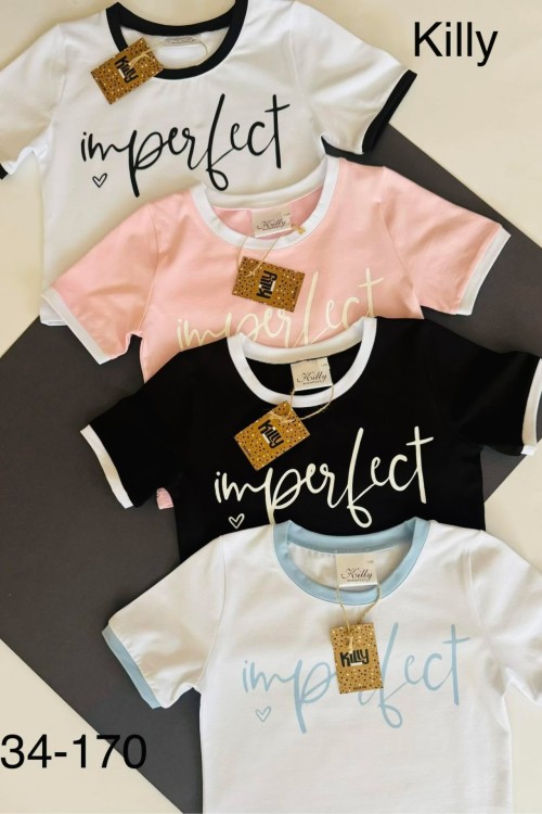 Killy design fekete rövid fazonú póló 