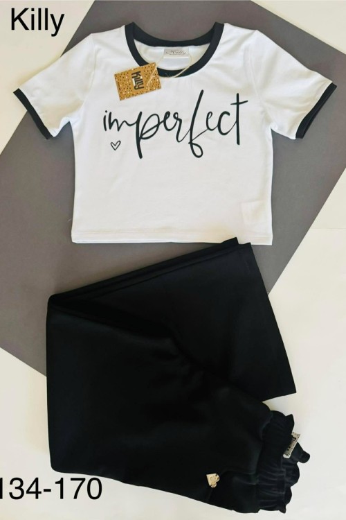 Killy design rövid fazonú fehér póló 