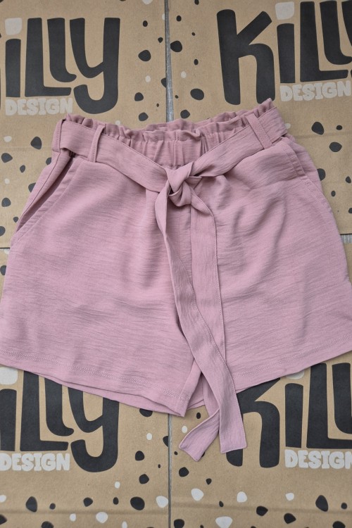 Killy design gyűrt anyagú púder színű short 