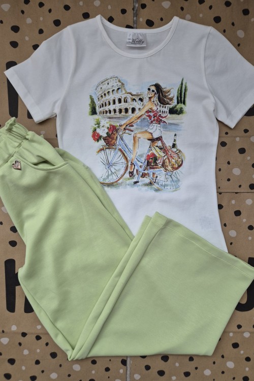 Killy design almazöld nadrágos szett 