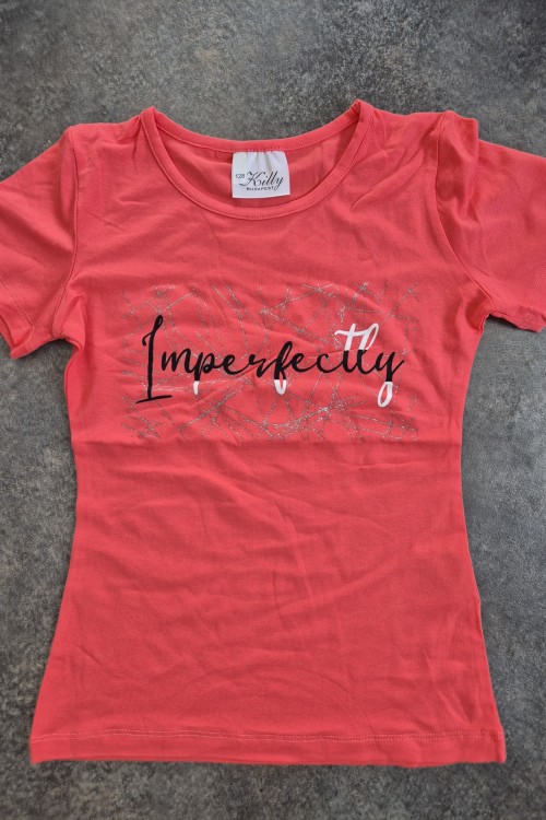 Killy design korall színű póló 