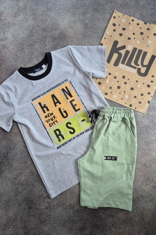 Killy design szürke-zöld szett 